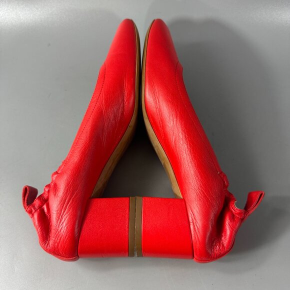 Everlane Women's Red The Italian Leather Day Heel Size 7 1/2 - Picture 9 of 15